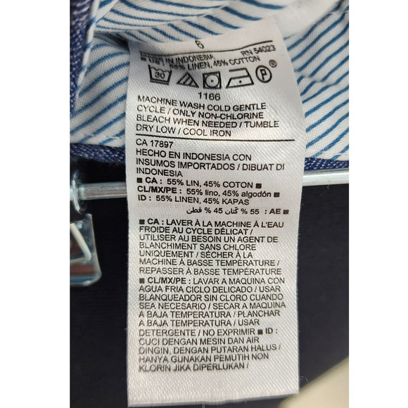 NWT New Old Navy Everyday Linen Cotton Blend Blue 5" Shorts Size 6 - Picture 9 of 9